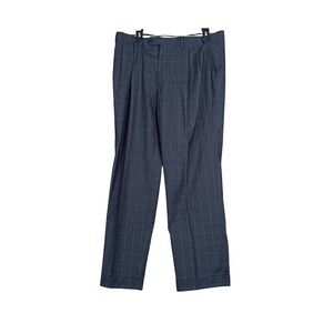 Ralph Lauren Men's Blue Plaid Dress‎ Pants 36x30 Career Casual